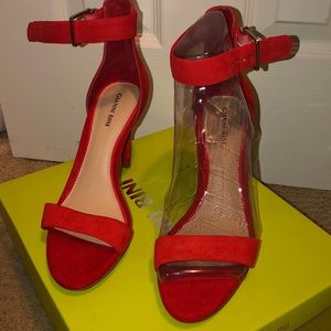 Gianni Bini heels red orange platform NEW